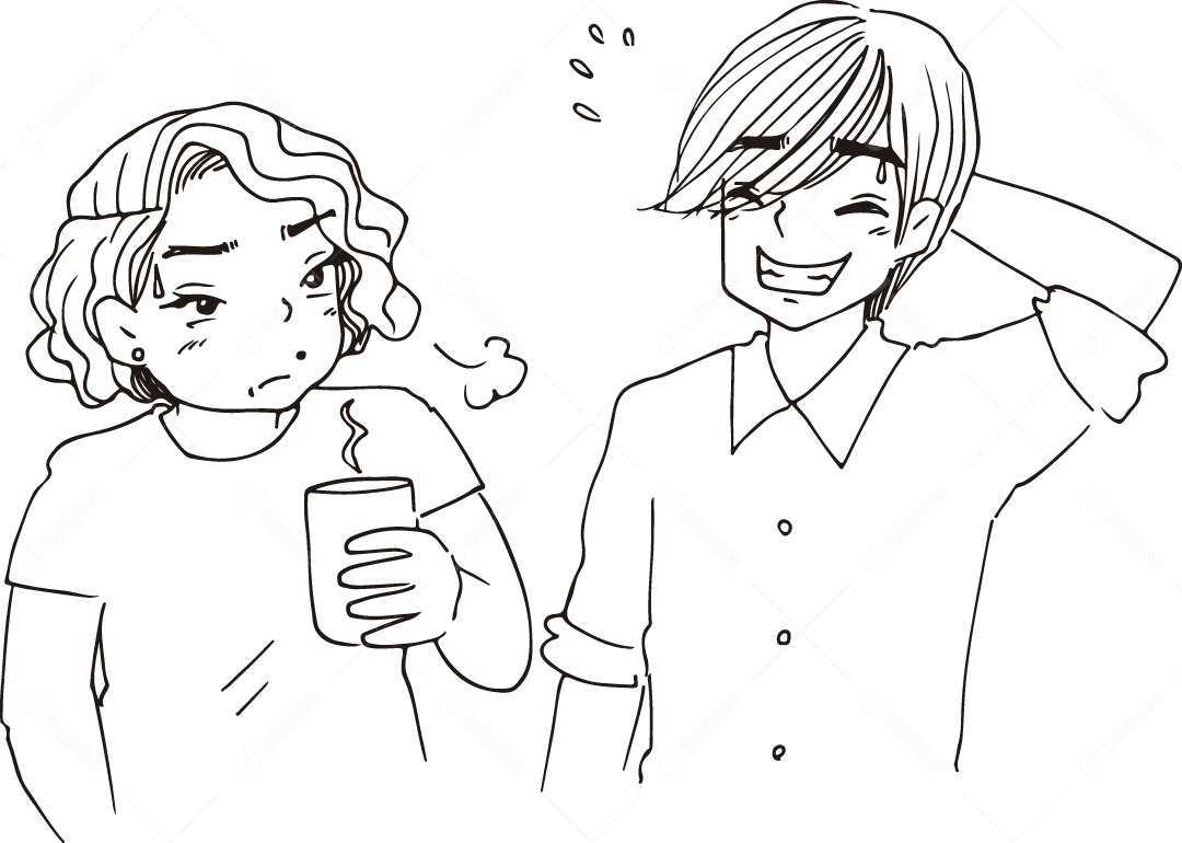 Desenho para Colorir de Mãe e Filho Ilustração Vetor EPS