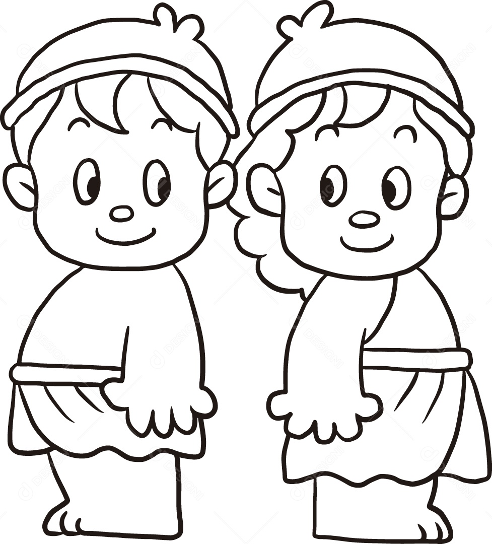 Desenho para Colorir de Crianças Ilustração Vetor EPS