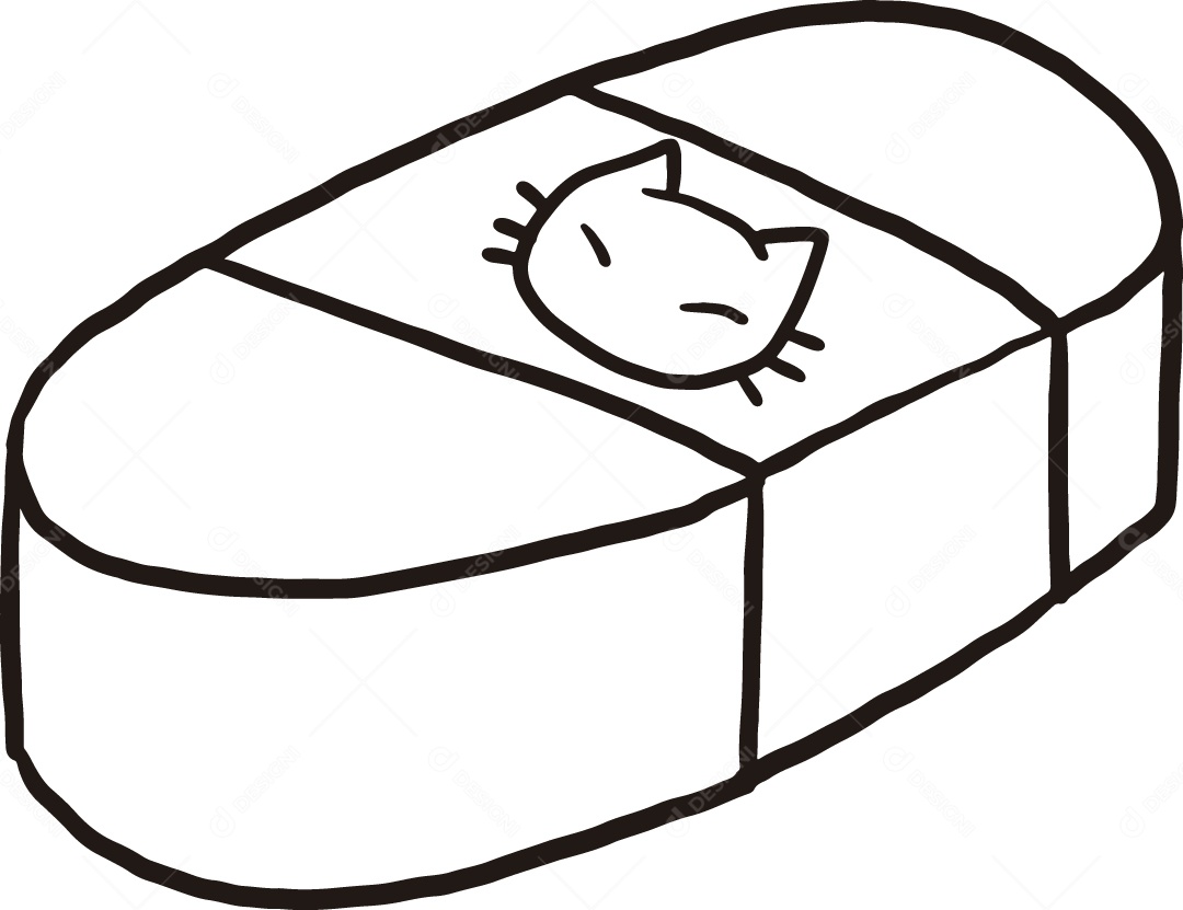 Desenho para Colorir de Borracha Ilustração Vetor EPS