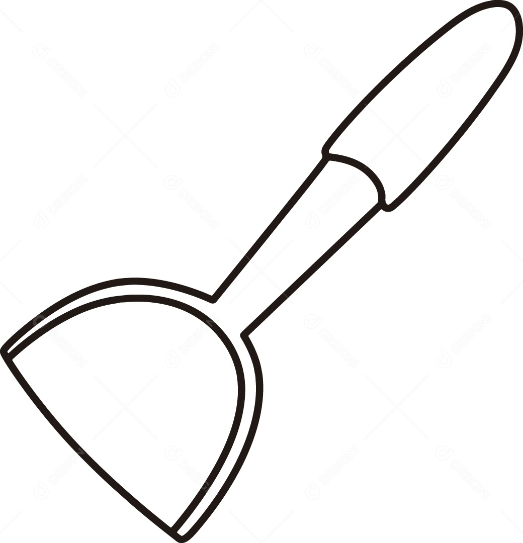 Desenho para Colorir de Utensílios de Cozinha Ilustração Vetor EPS