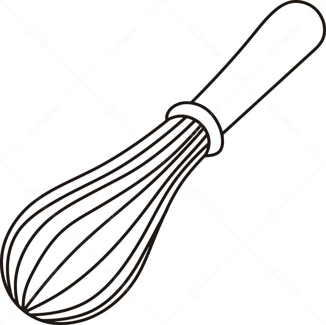 Desenho para Colorir de Batedeira Ilustração Vetor EPS