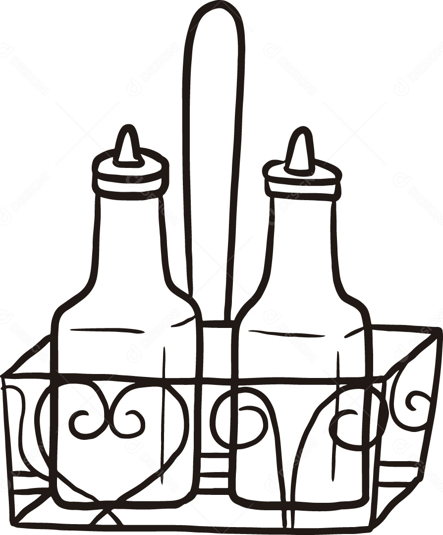 Desenho para Colorir de Objetos Ilustração Vetor EPS