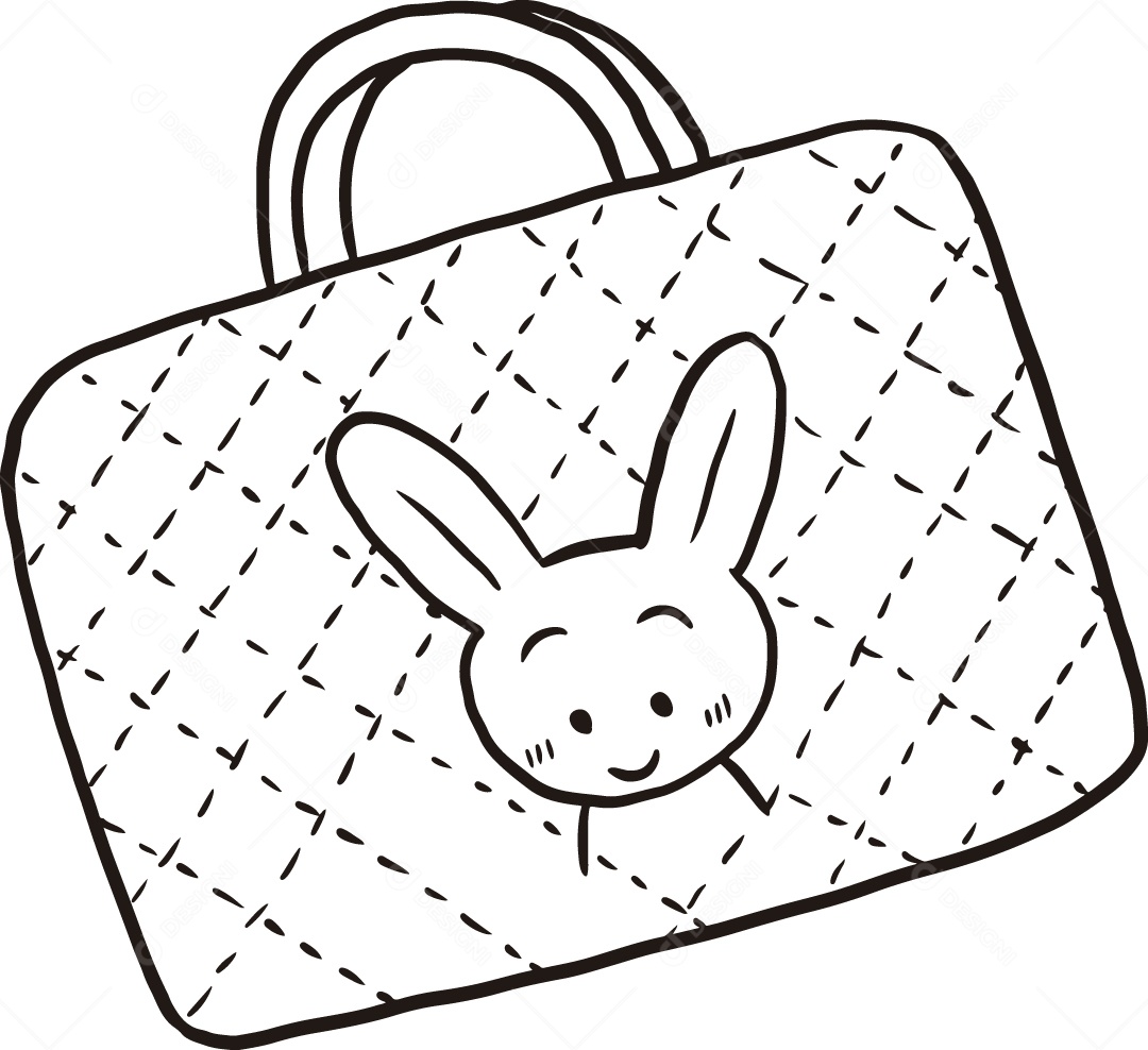 Desenho para Colorir Bolsa Ilustração Vetor EPS