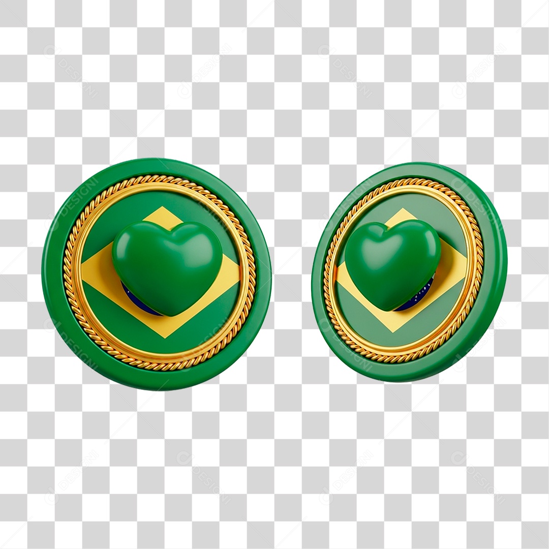 Ícone  Elemento Bandeira do Brasil PNG Transparente