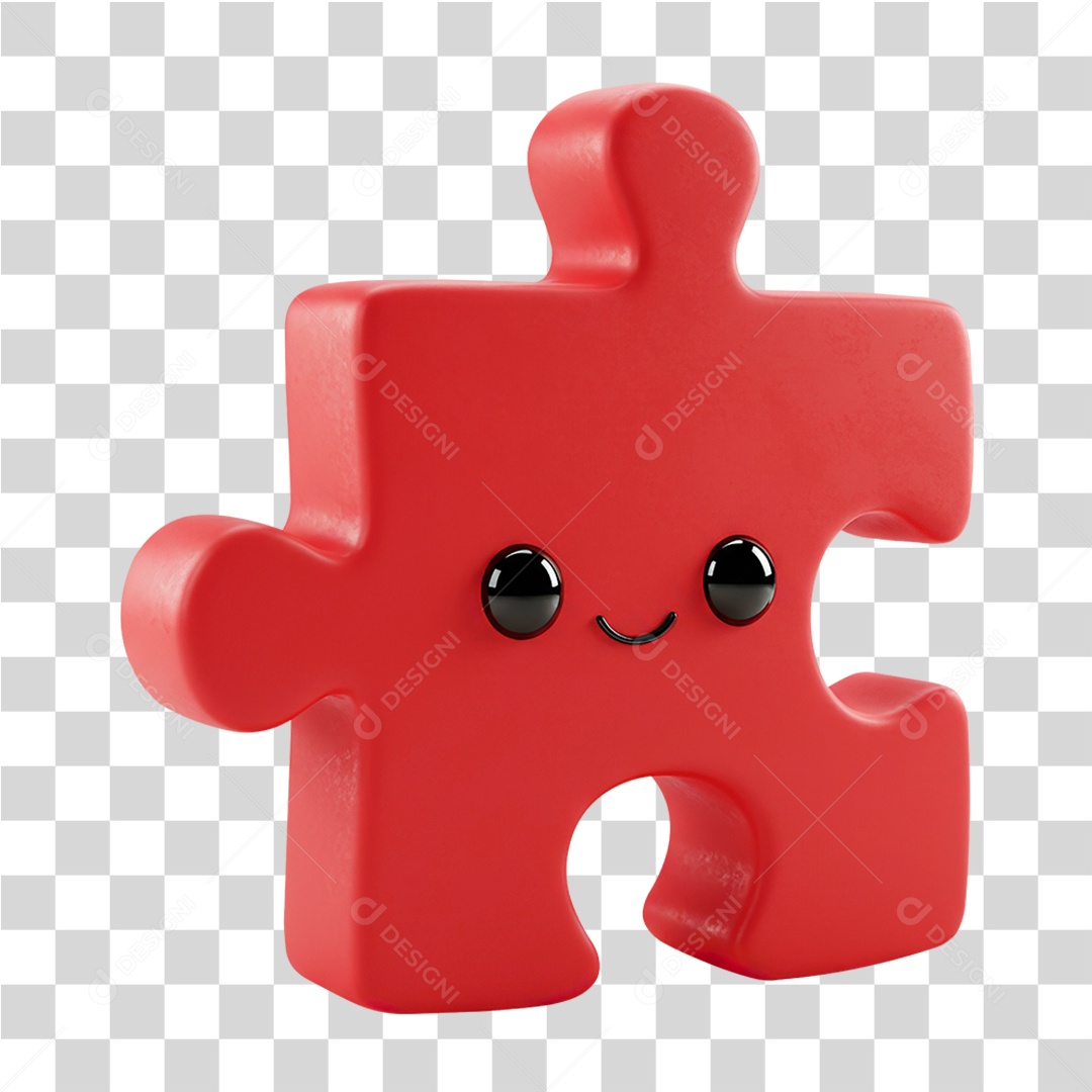 Peça de Montar Quebra Cabeça Vermelho PNG Transparente