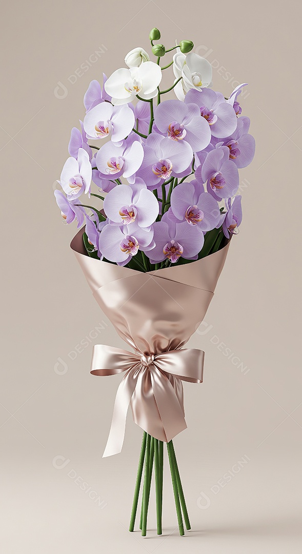 Lindo buquê de flores sobre fundo isolado