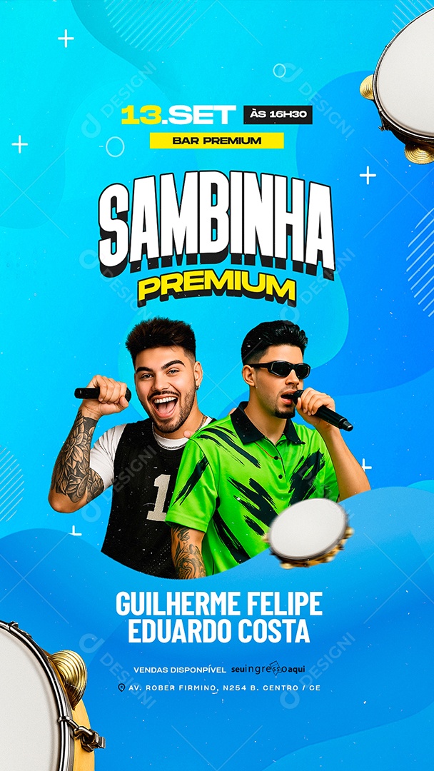 Story Flyer Bar Premium Sambinha Premium Social Media PSD Editável