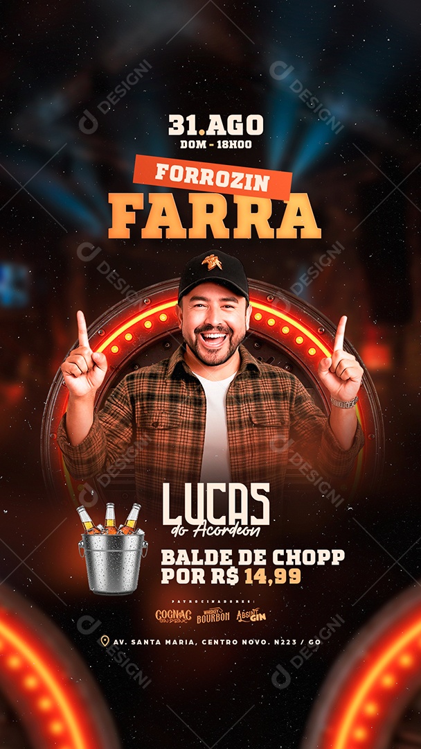 Story Flyer Forrozin Farra Social Media PSD Editável