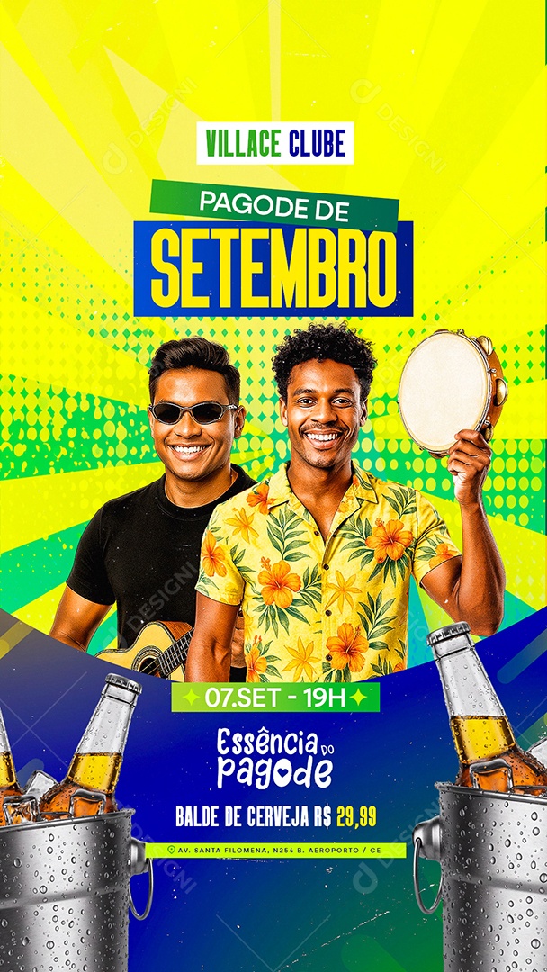 Story Flyer Pagode de Setembro Villace Clube 07 de Setembro Social Media PSD Editável