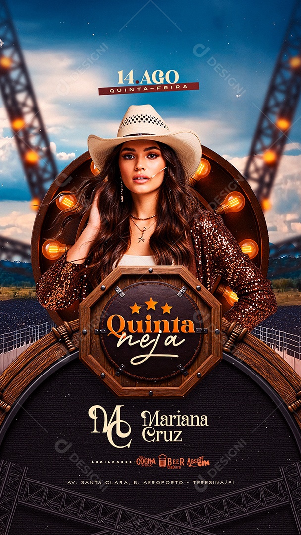 Story Flyer Quinta Neja Mariana Cruz Social Media PSD Editável