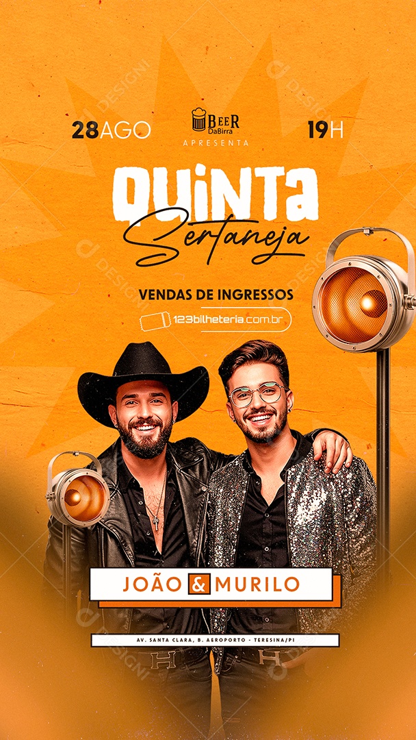 Story Flyer Quinta Sertaneja Social Media PSD Editável