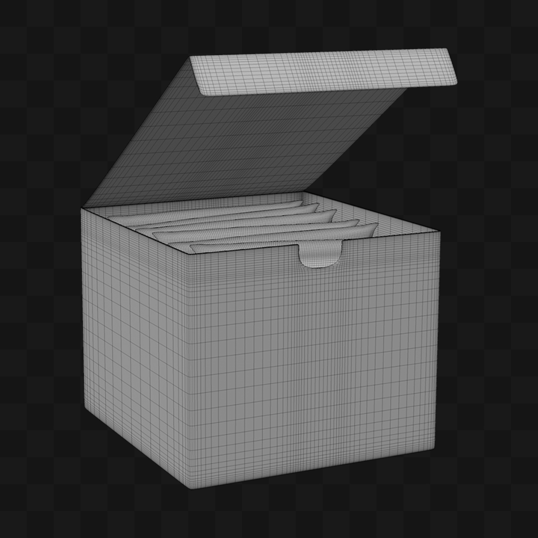 Caixa de Sachê de Chá - Modelo 3D