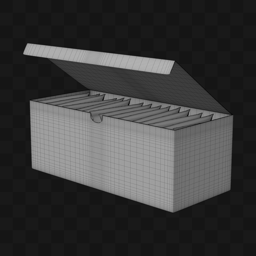 Caixa de Sachês de Chá - Modelo 3D