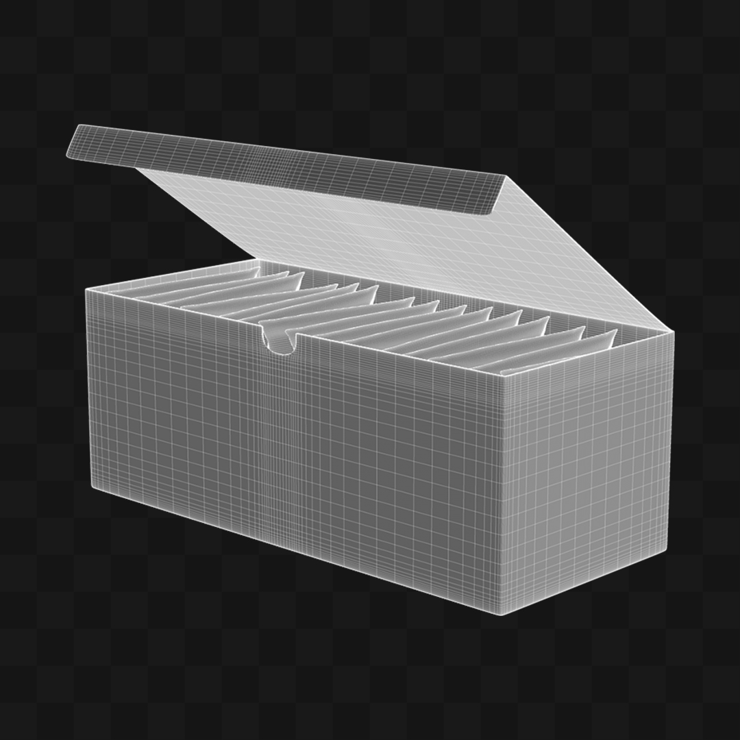 Caixa de Sachês de Chá - Modelo 3D