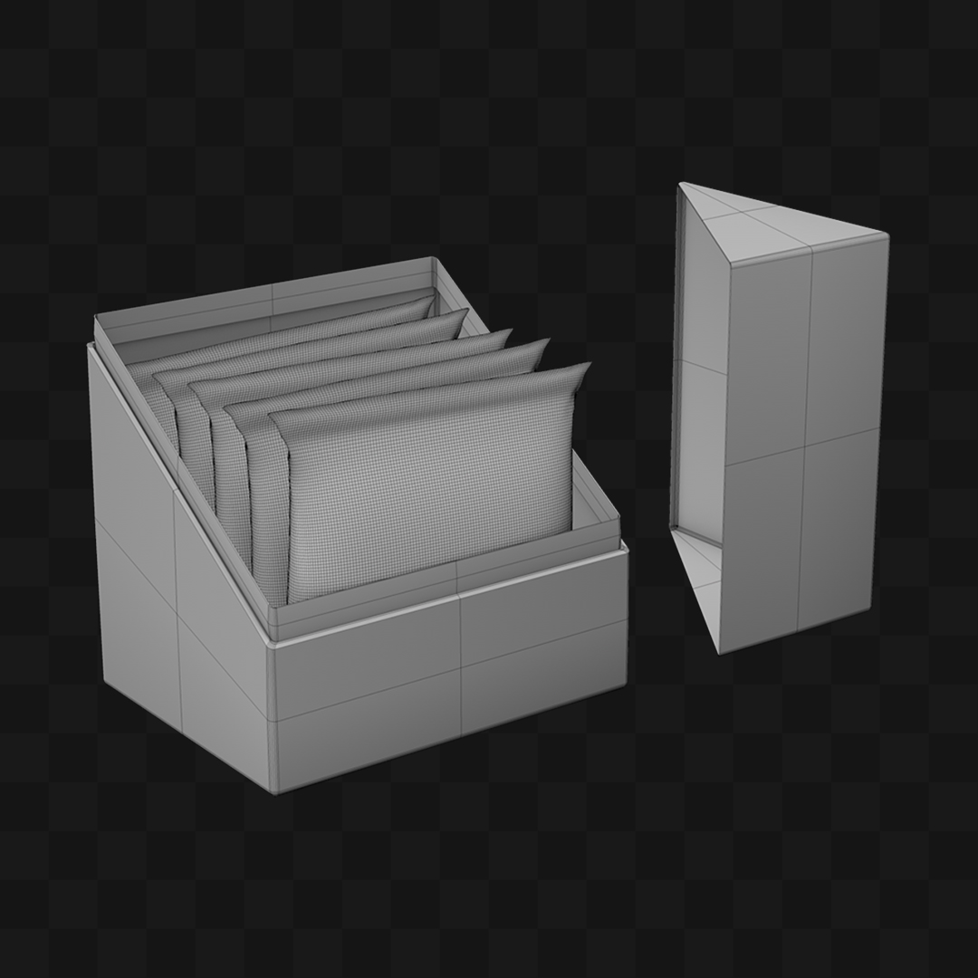 Caixa de Sachês de Chá - Modelo 3D