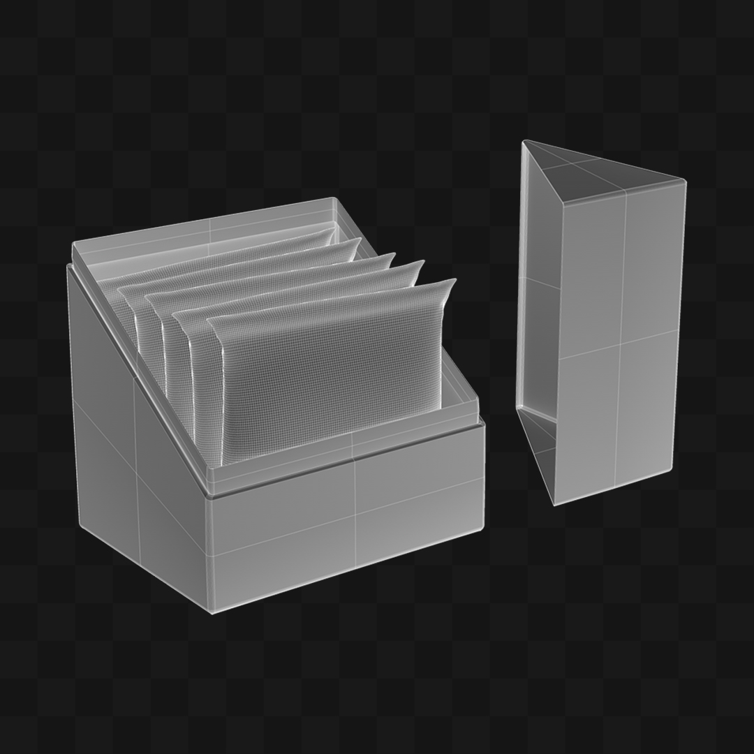 Caixa de Sachês de Chá - Modelo 3D