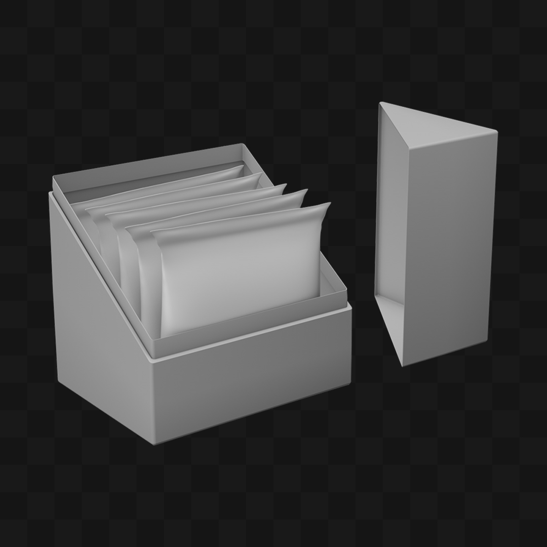 Caixa de Sachês de Chá - Modelo 3D