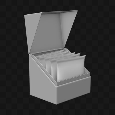 Caixa de Sachês de Chá - Modelo 3D