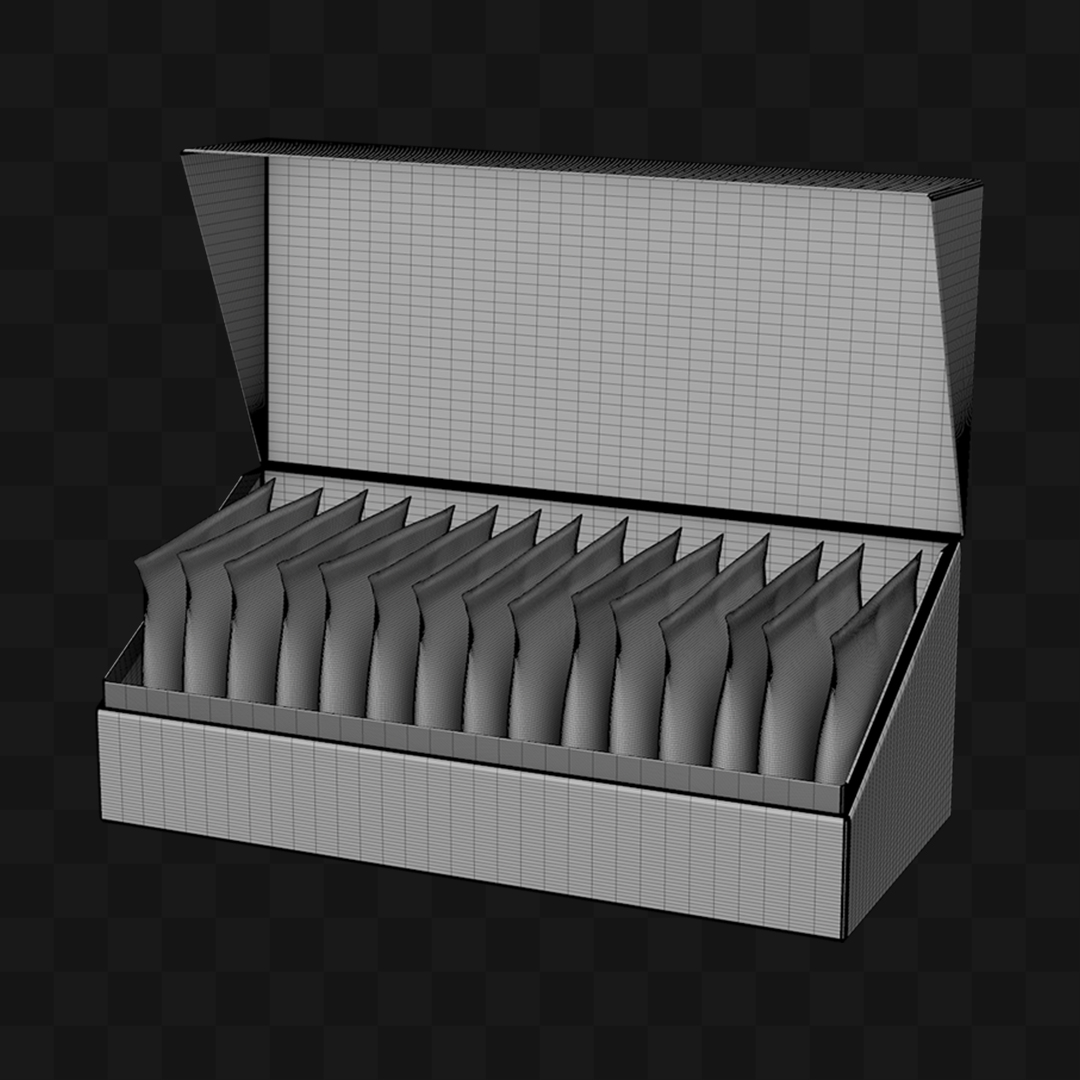 Caixa de Sachês de Chá - Modelo 3D