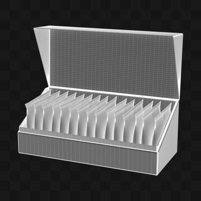 Caixa de Sachês de Chá - Modelo 3D