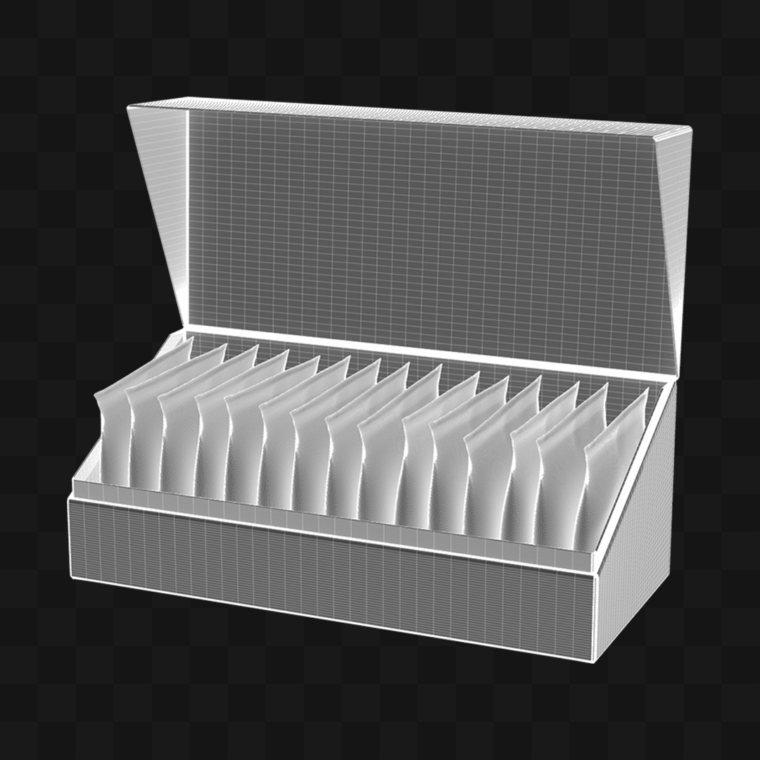 Caixa de Sachês de Chá - Modelo 3D