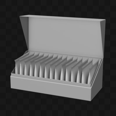 Caixa de Sachês de Chá - Modelo 3D