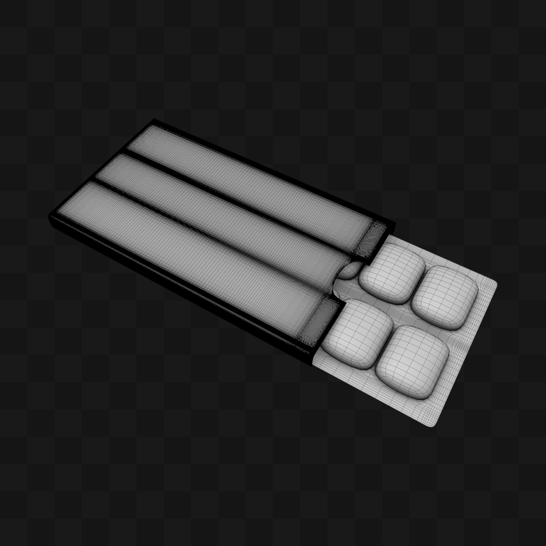 Caixa de Chicletes - Modelo 3D