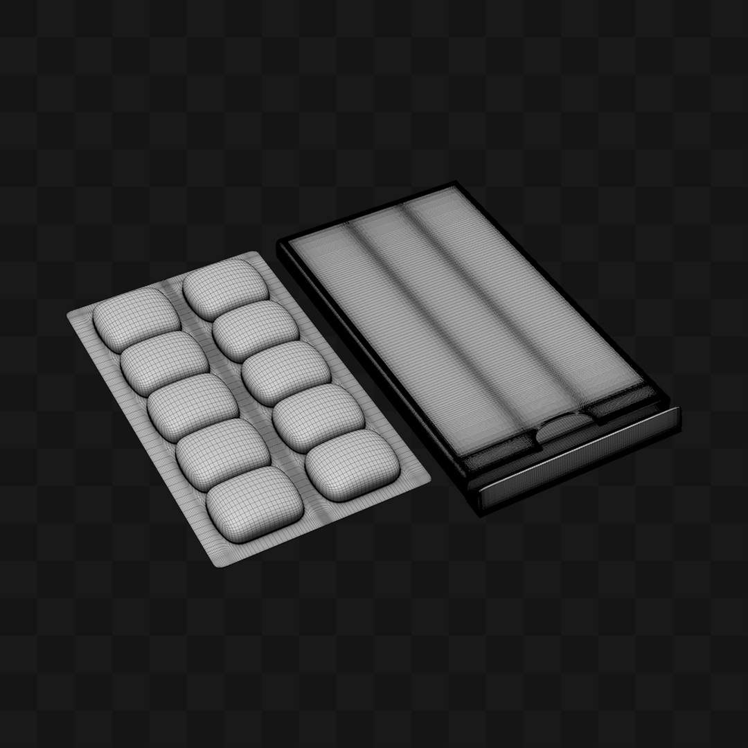 Caixa de Chicletes - Modelo 3D