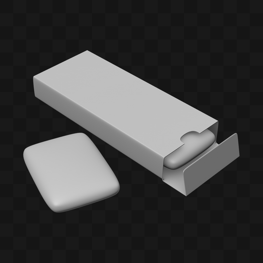 Caixa de Chicletes - Modelo 3D