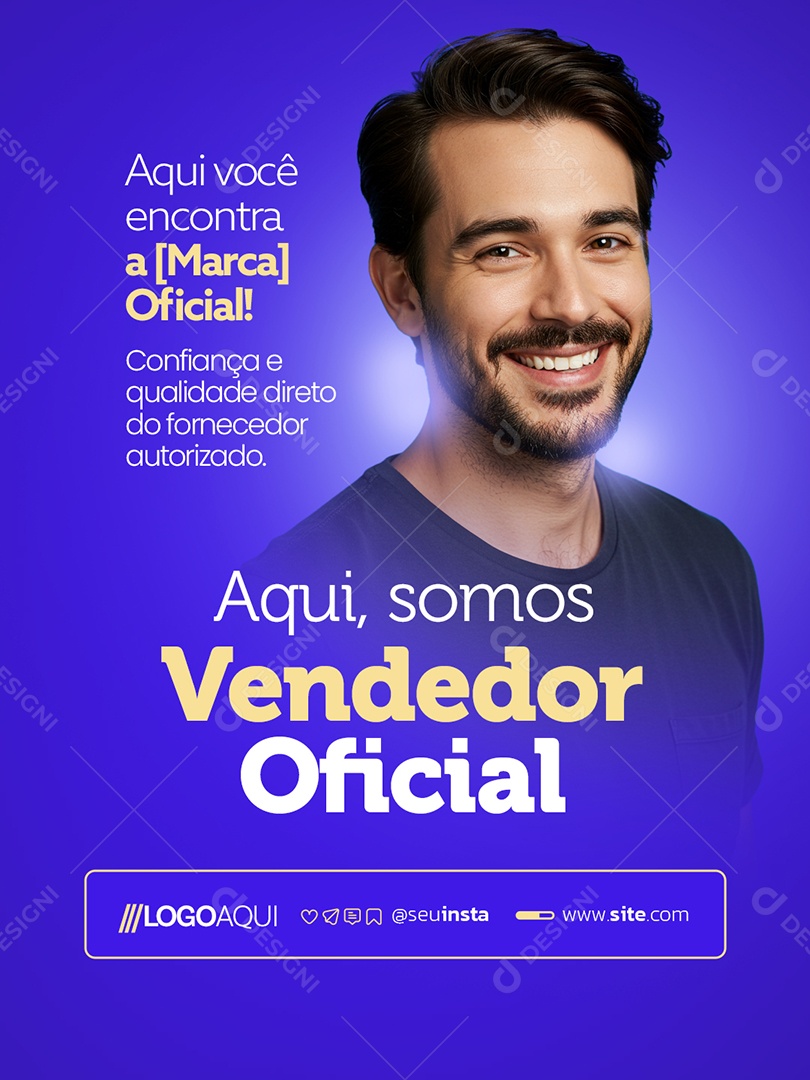 Vendedor Oficial Aqui Você Encontra a Marca Social Media PSD Editável