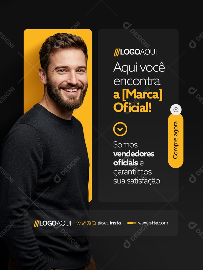 Vendedor Oficial Aqui Você Encontra Social Media PSD Editável