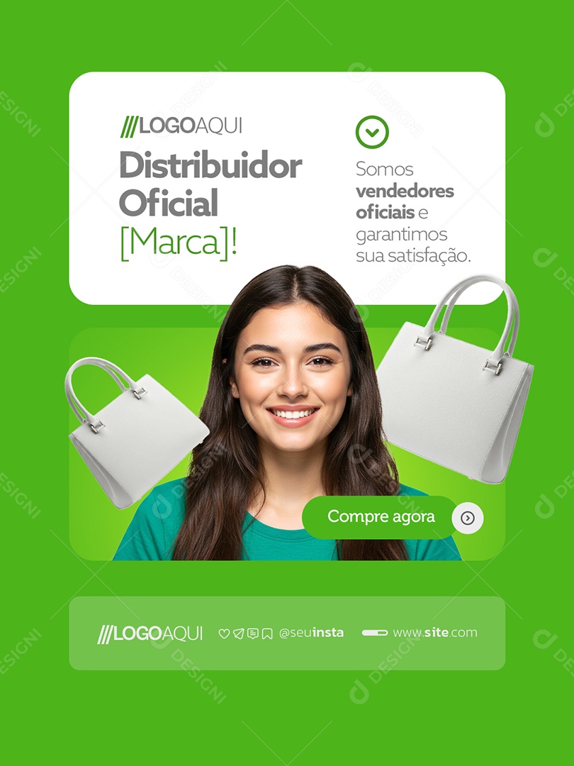 Vendedor Oficial Distribuidor Oficial Social Media PSD Editável