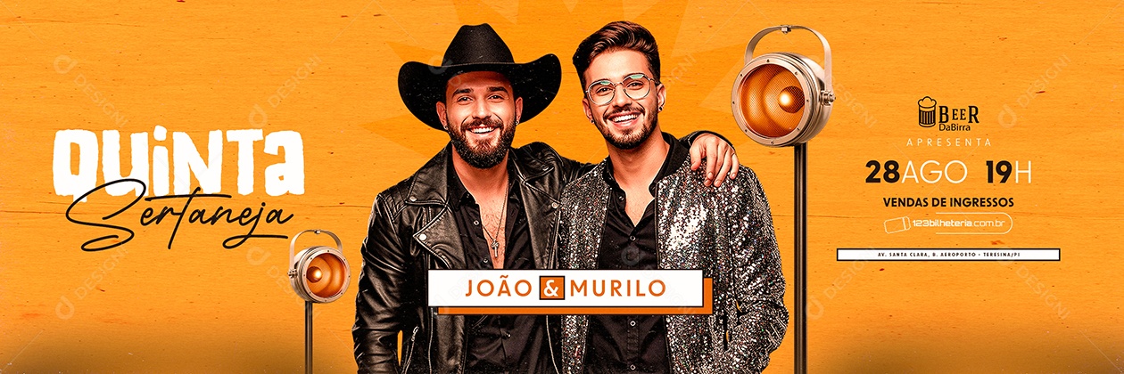 Carrossel Story Flyer Quinta Sertaneja Social Media PSD Editável