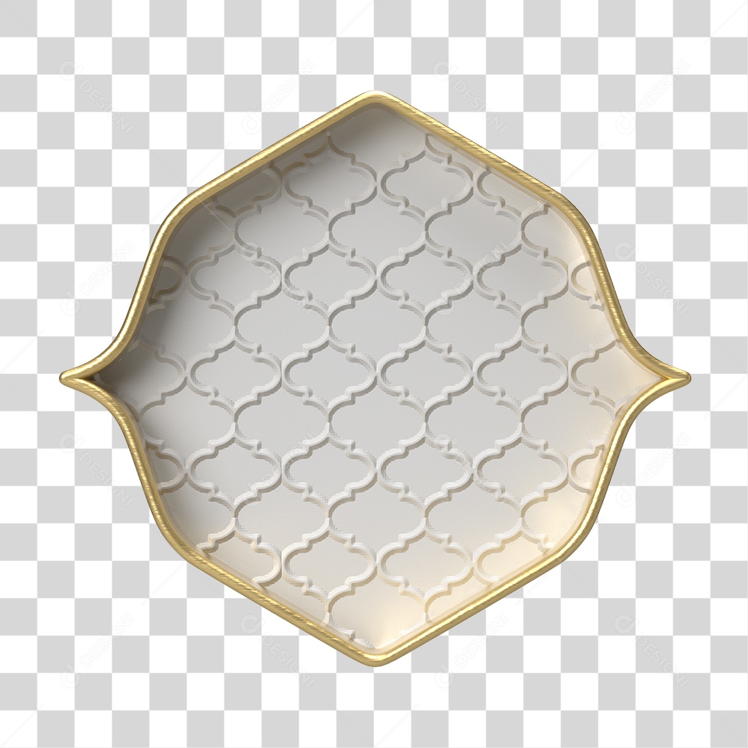 Moldura Branca Ornamentada para Composição PNG Transparente