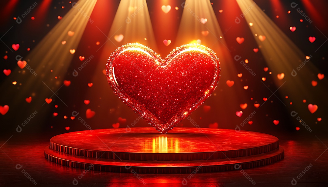 A imagem evoca o Dia de São Valentim, conhecido em muitos países como Valentines Day ou Dia dos Namorados.