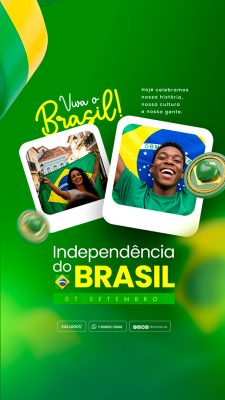 Story Dia da Independência do Brasil 07 de Setembro Social Media PSD Editável