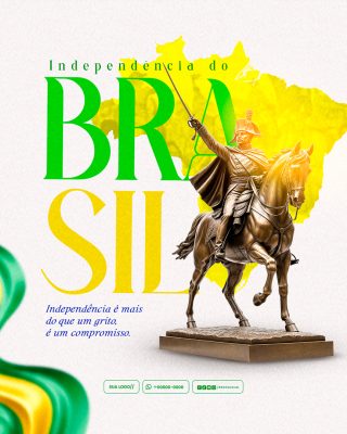 Dia da Independência do Brasil 07 de Setembro Social Media PSD Editável
