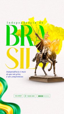 Story Dia da Independência do Brasil 07 de Setembro Social Media PSD Editável