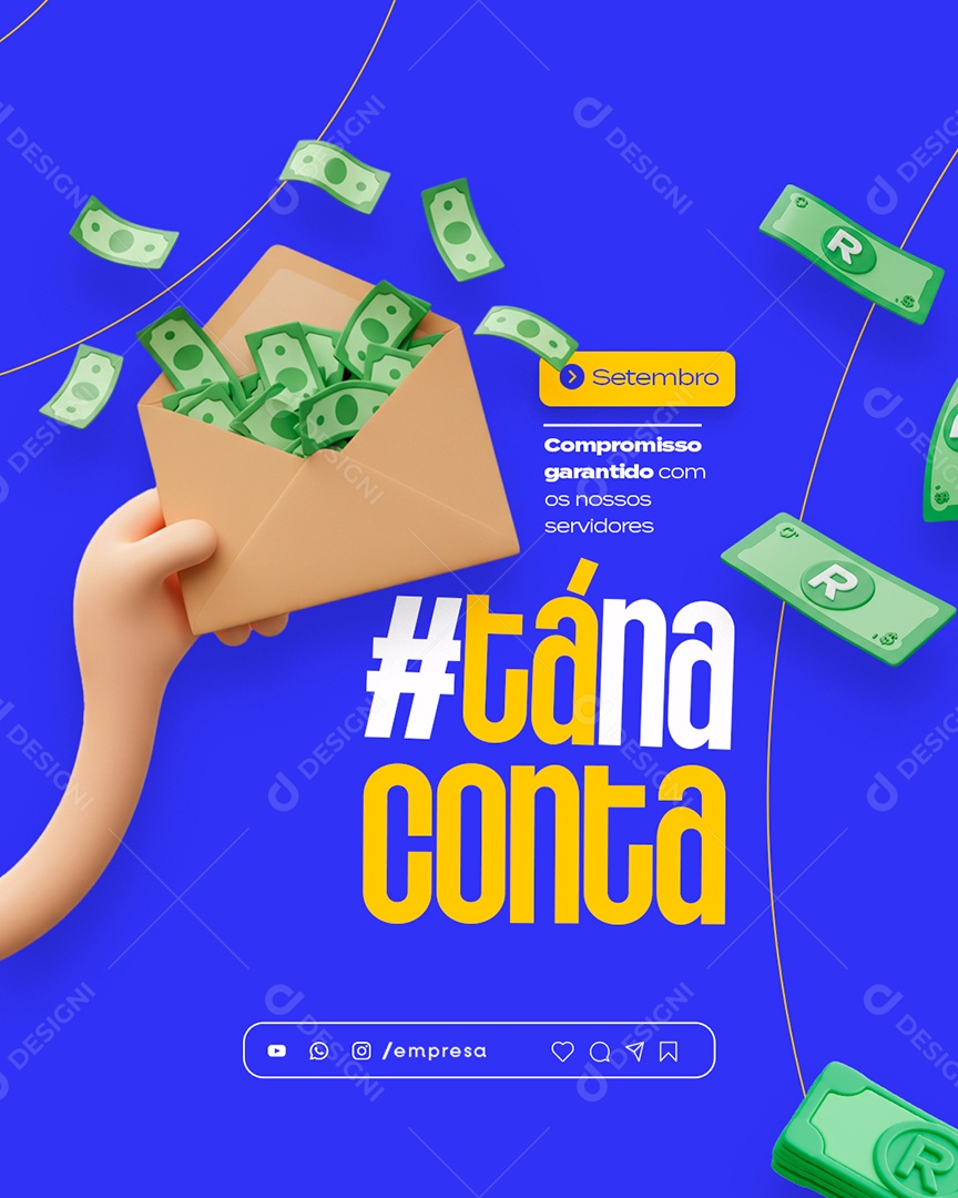 Salário Está na Conta Social Media PSD Editável