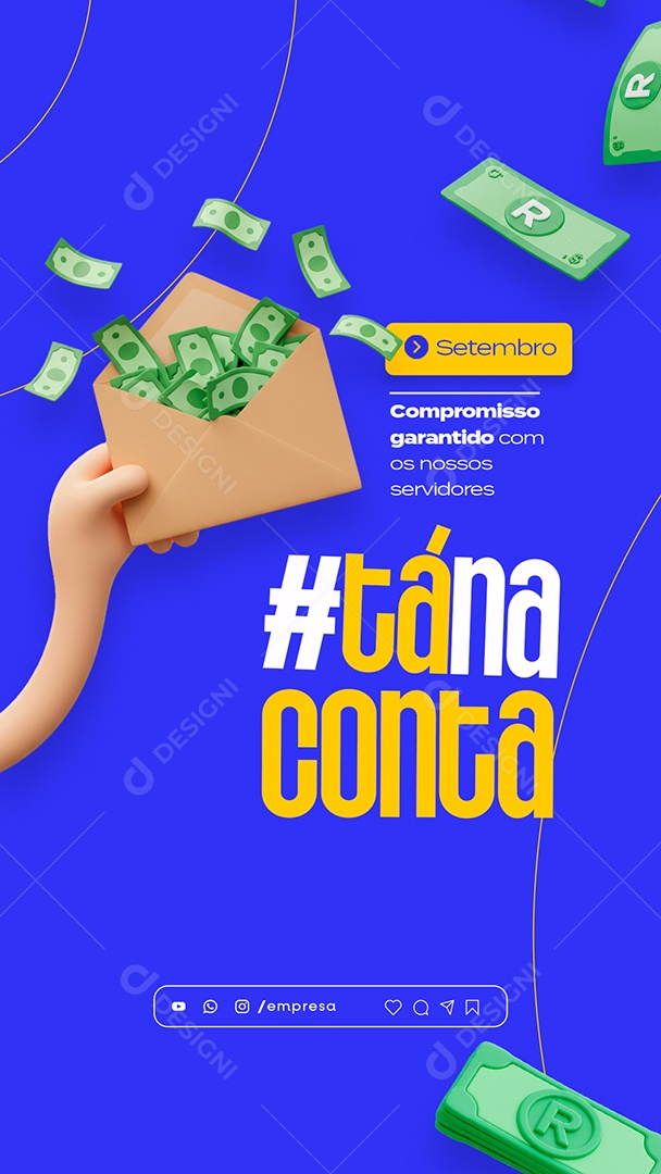 Story Salário Está na Conta Social Media PSD Editável