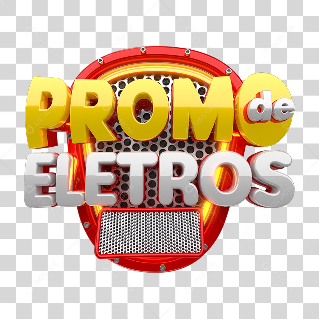 Selo 3D Promo de Eletros PNG Transparente