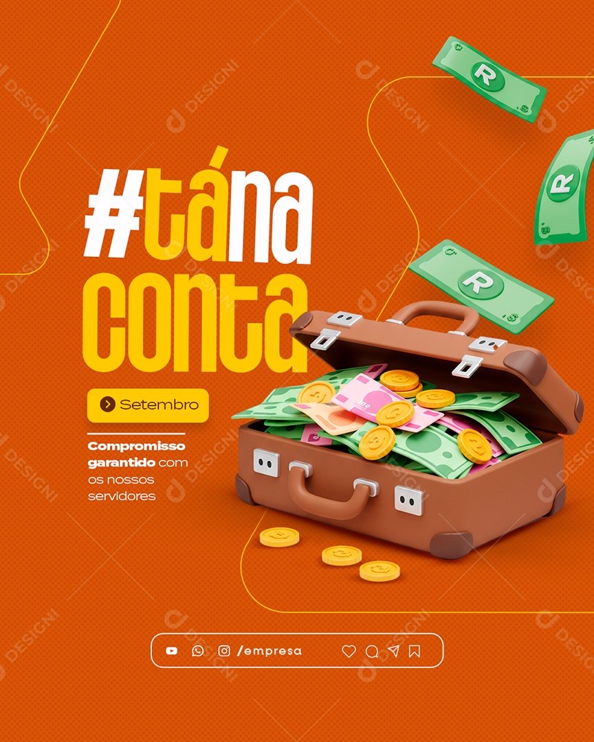 Salário Está na Conta Social Media PSD Editável