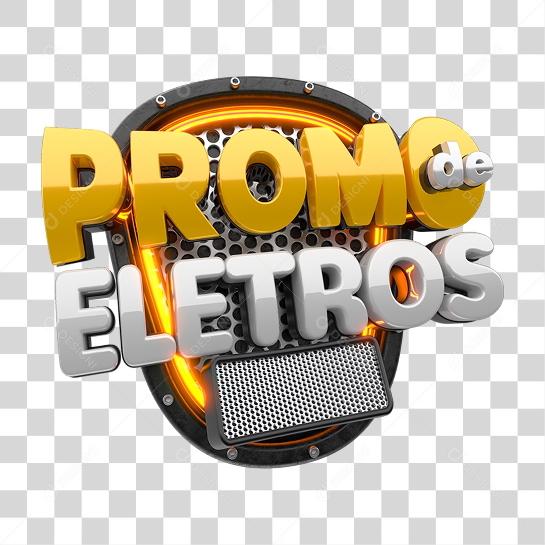 Selo 3D Promo de Eletros PNG Transparente