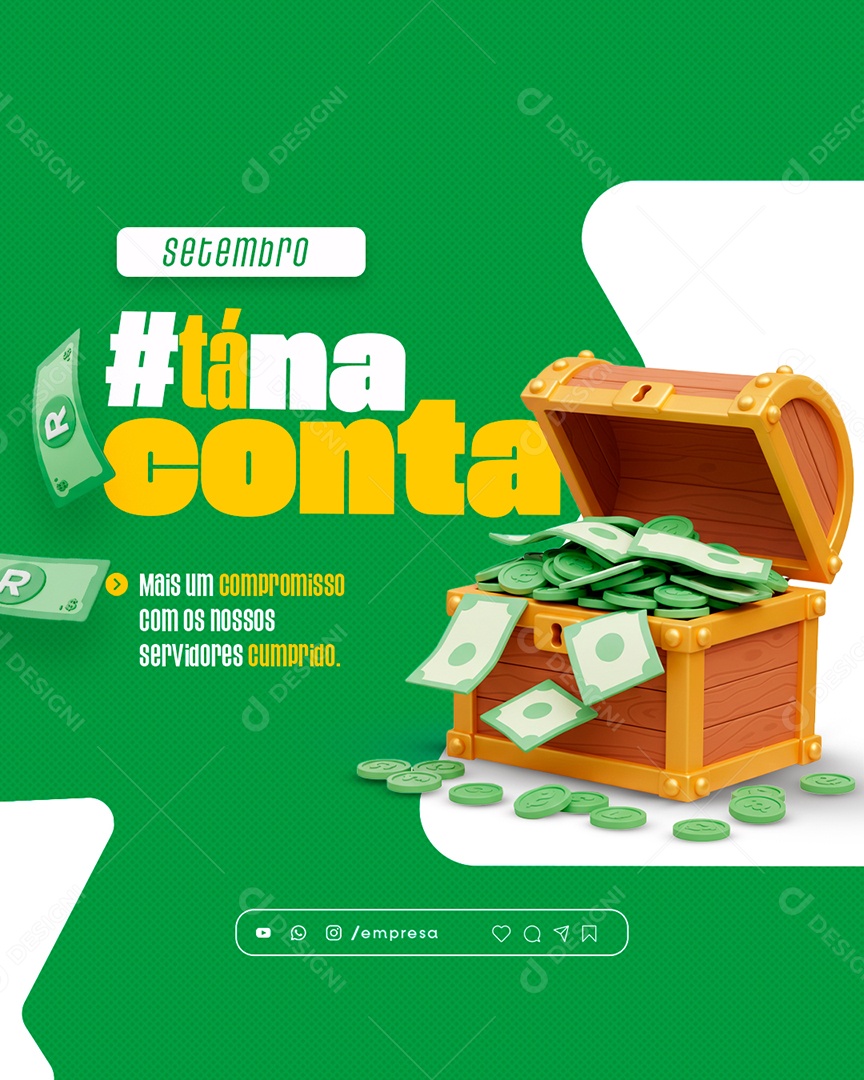 Salário Está na Conta Social Media PSD Editável