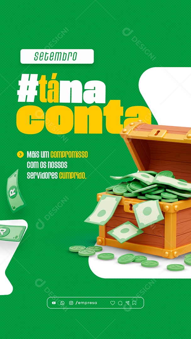 Story Salário Está na Conta Social Media PSD Editável