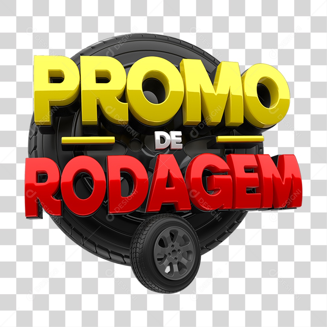 Selo 3D Promo de Rodagem PNG Transparente