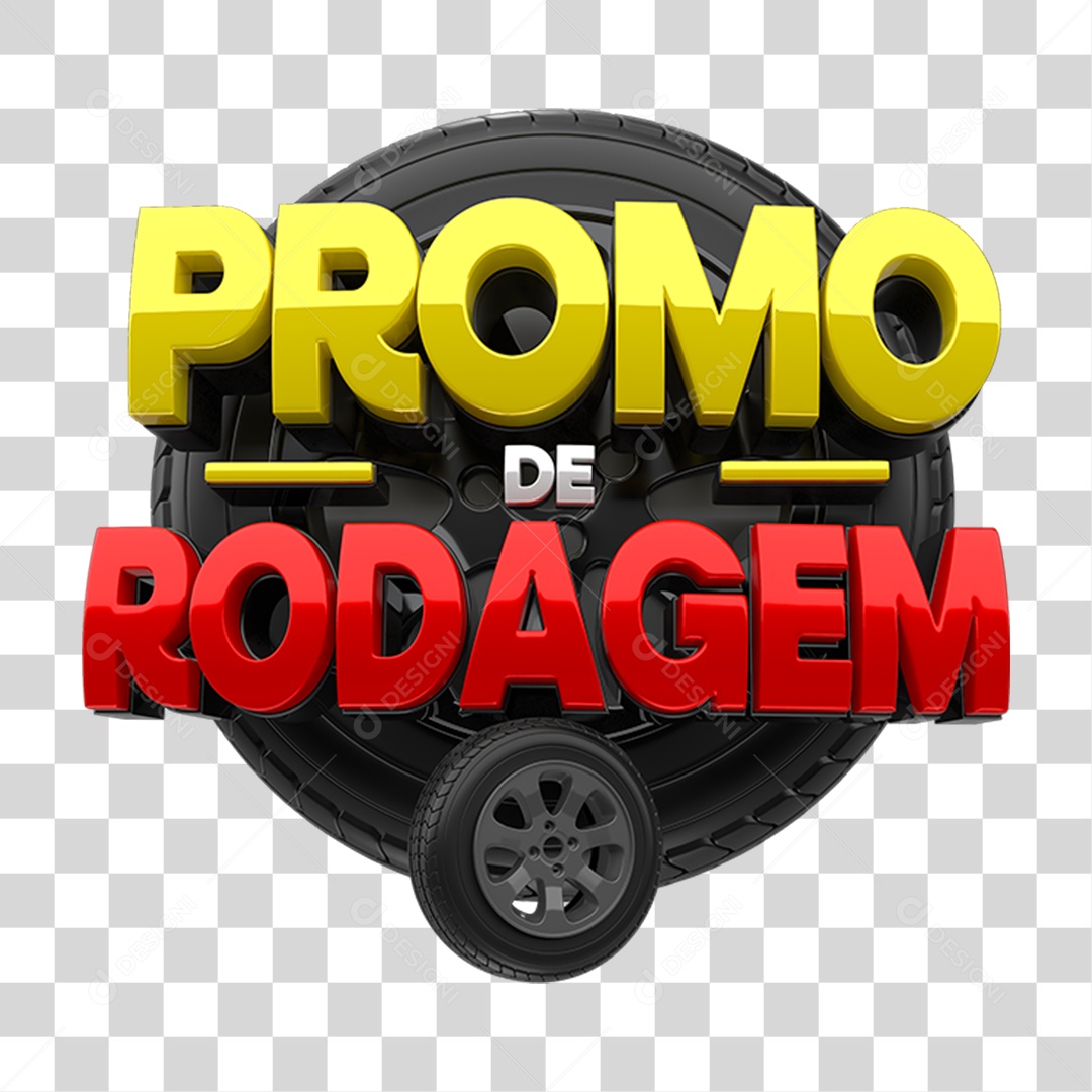 Selo 3D Promo de Rodagem PNG Transparente