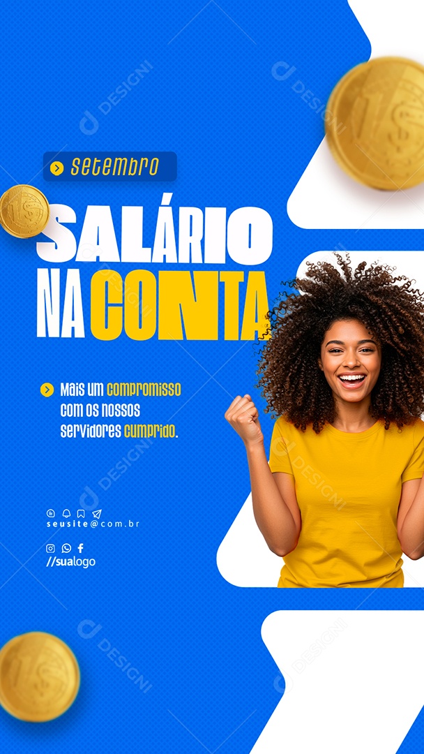 Story Salário Esta na Conta Social Media PSD Editável