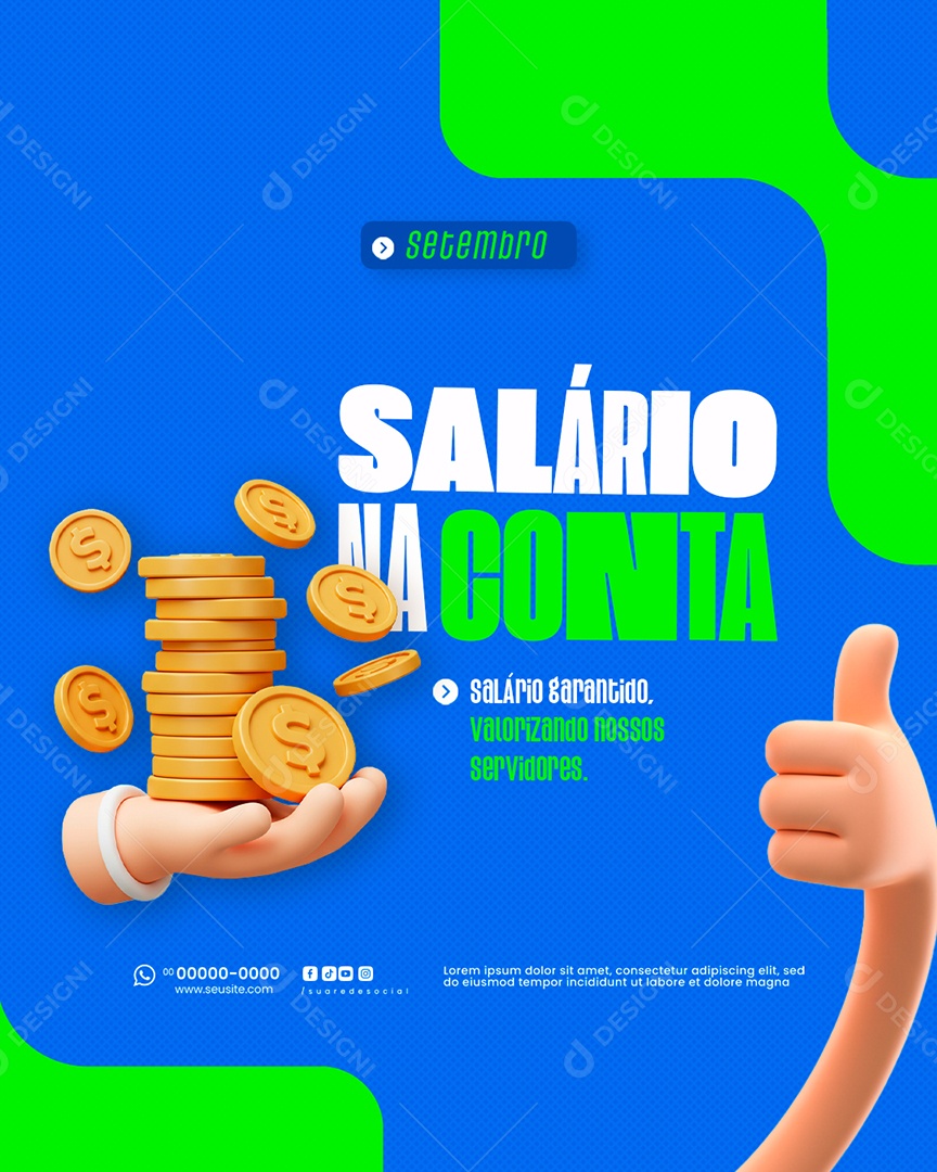 Salário Esta na Conta Social Media PSD Editável