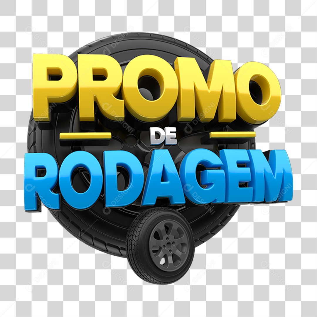 Selo 3D Promo de Rodagem PNG Transparente